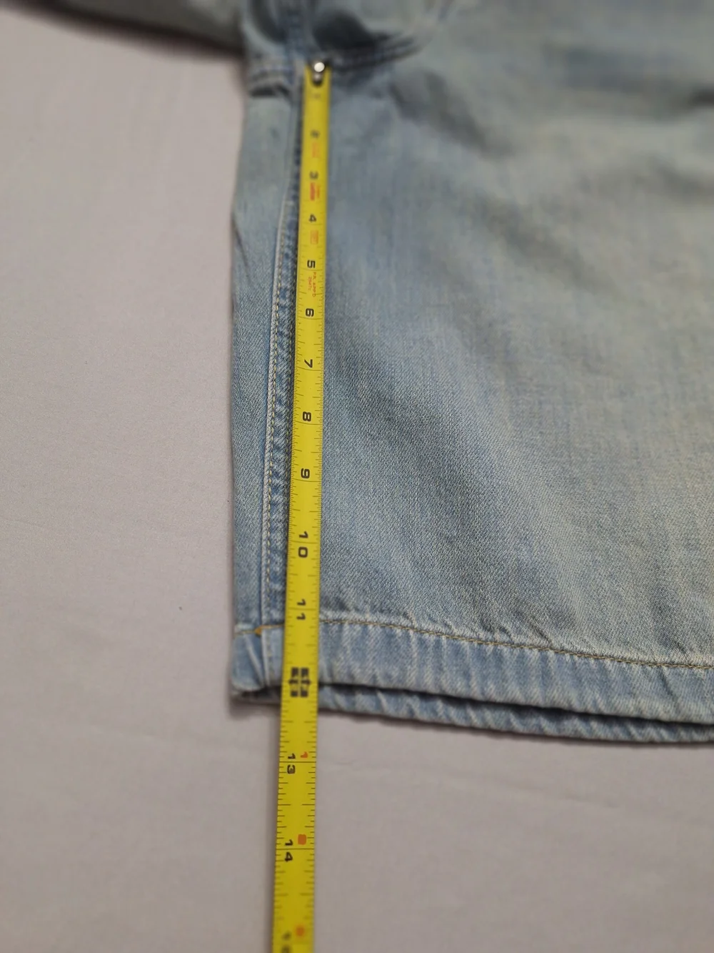 We The Free Curvy Back To Basics Light Blue Long Denim Shorts